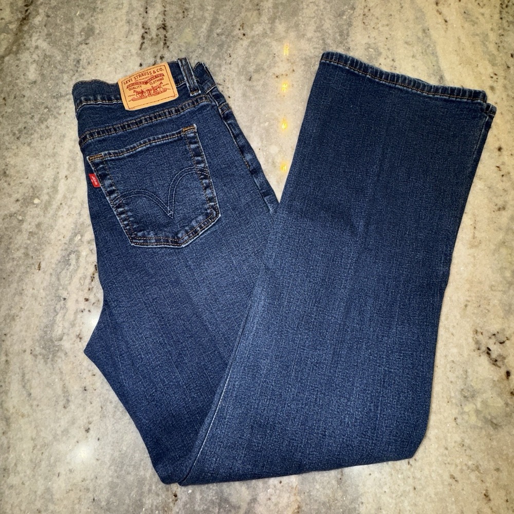 Levi's 512 Women's Size 12M Bootcut Dark Wash Jeans 30x31 High Rise Slimming